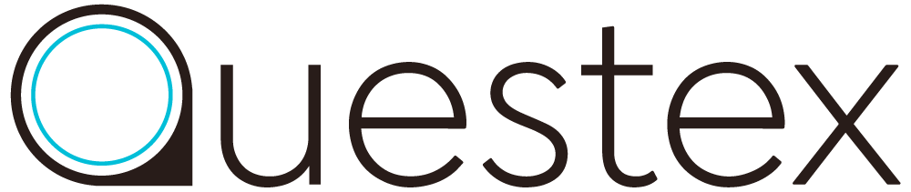 Questex logo with stylized Q and blue arc.